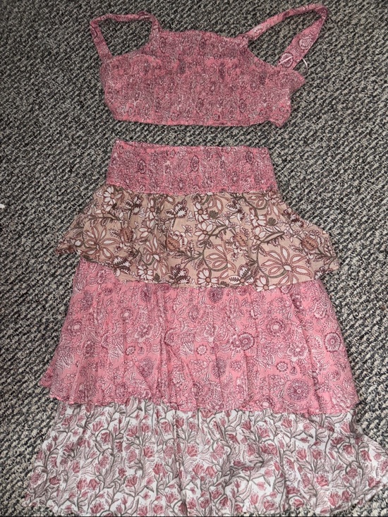 House of Harlow 1960 Dresses & Skirts - House of Harlow 1960 Pink Tiered Boho Skirt Set